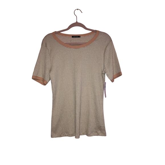 NWT Pink clover peach and cream colored striped t-shirt size XL - Picture 1 of 6
